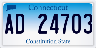 CT license plate AD24703