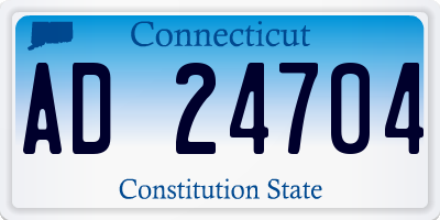 CT license plate AD24704