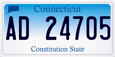 CT license plate AD24705