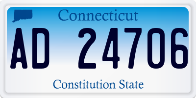 CT license plate AD24706