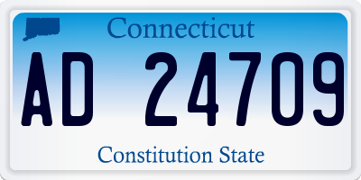 CT license plate AD24709