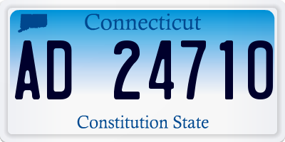 CT license plate AD24710