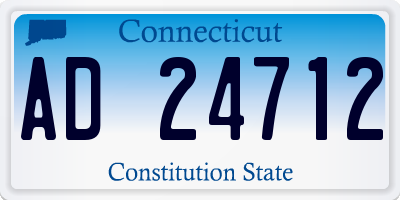 CT license plate AD24712