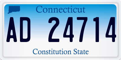 CT license plate AD24714