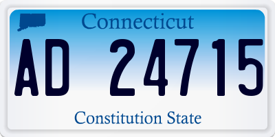 CT license plate AD24715