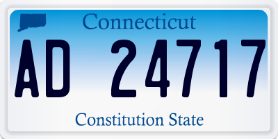CT license plate AD24717