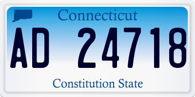 CT license plate AD24718