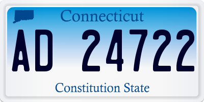 CT license plate AD24722