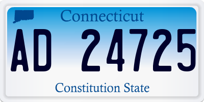 CT license plate AD24725