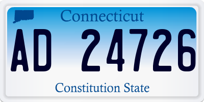 CT license plate AD24726