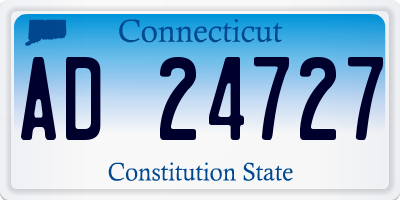CT license plate AD24727