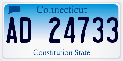 CT license plate AD24733