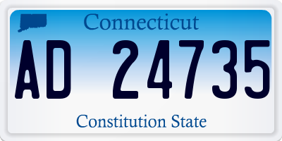 CT license plate AD24735