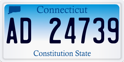 CT license plate AD24739