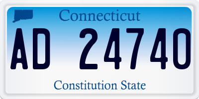 CT license plate AD24740