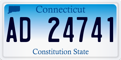 CT license plate AD24741