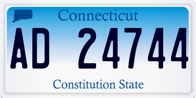 CT license plate AD24744