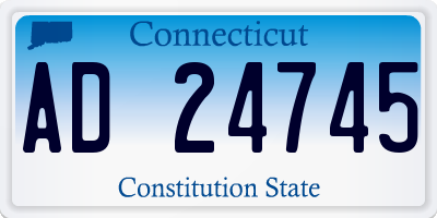 CT license plate AD24745