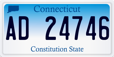 CT license plate AD24746