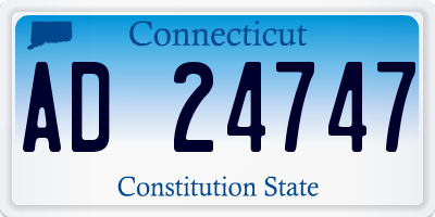 CT license plate AD24747