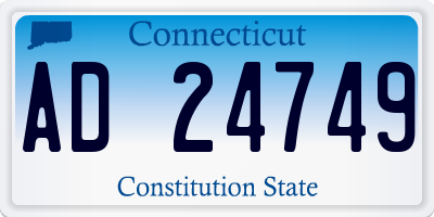 CT license plate AD24749