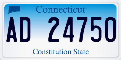 CT license plate AD24750