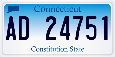 CT license plate AD24751