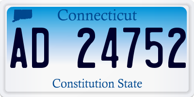 CT license plate AD24752