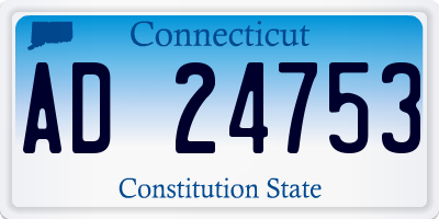 CT license plate AD24753