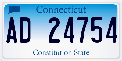 CT license plate AD24754