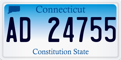 CT license plate AD24755