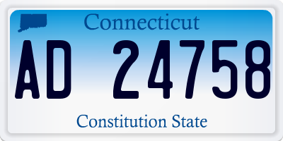 CT license plate AD24758