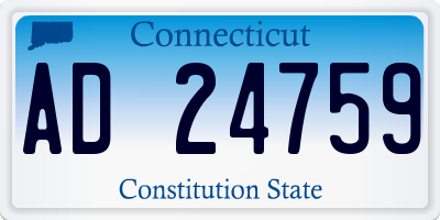 CT license plate AD24759