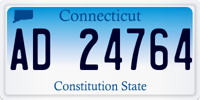 CT license plate AD24764