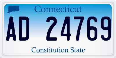 CT license plate AD24769