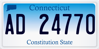 CT license plate AD24770