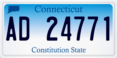 CT license plate AD24771