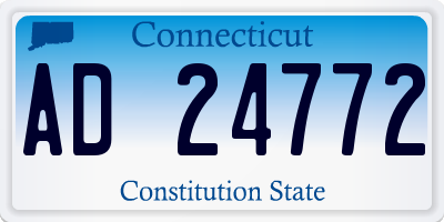 CT license plate AD24772