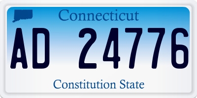 CT license plate AD24776