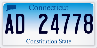 CT license plate AD24778