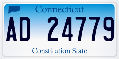 CT license plate AD24779