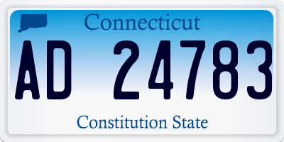 CT license plate AD24783