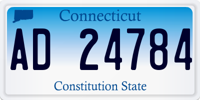 CT license plate AD24784