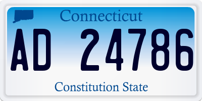 CT license plate AD24786