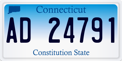 CT license plate AD24791