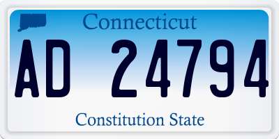 CT license plate AD24794