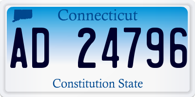 CT license plate AD24796