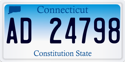CT license plate AD24798