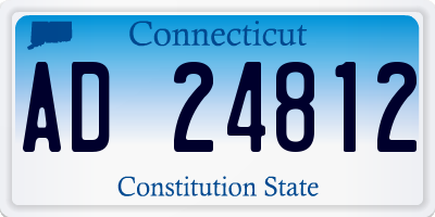CT license plate AD24812
