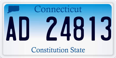 CT license plate AD24813